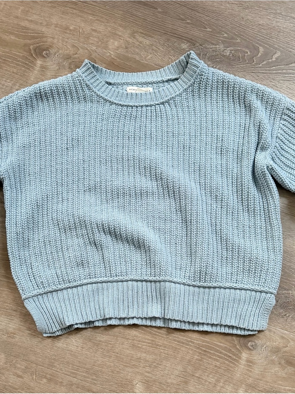 Aeropostale Light Blue Women's Knit Sweater - Casual Crewneck